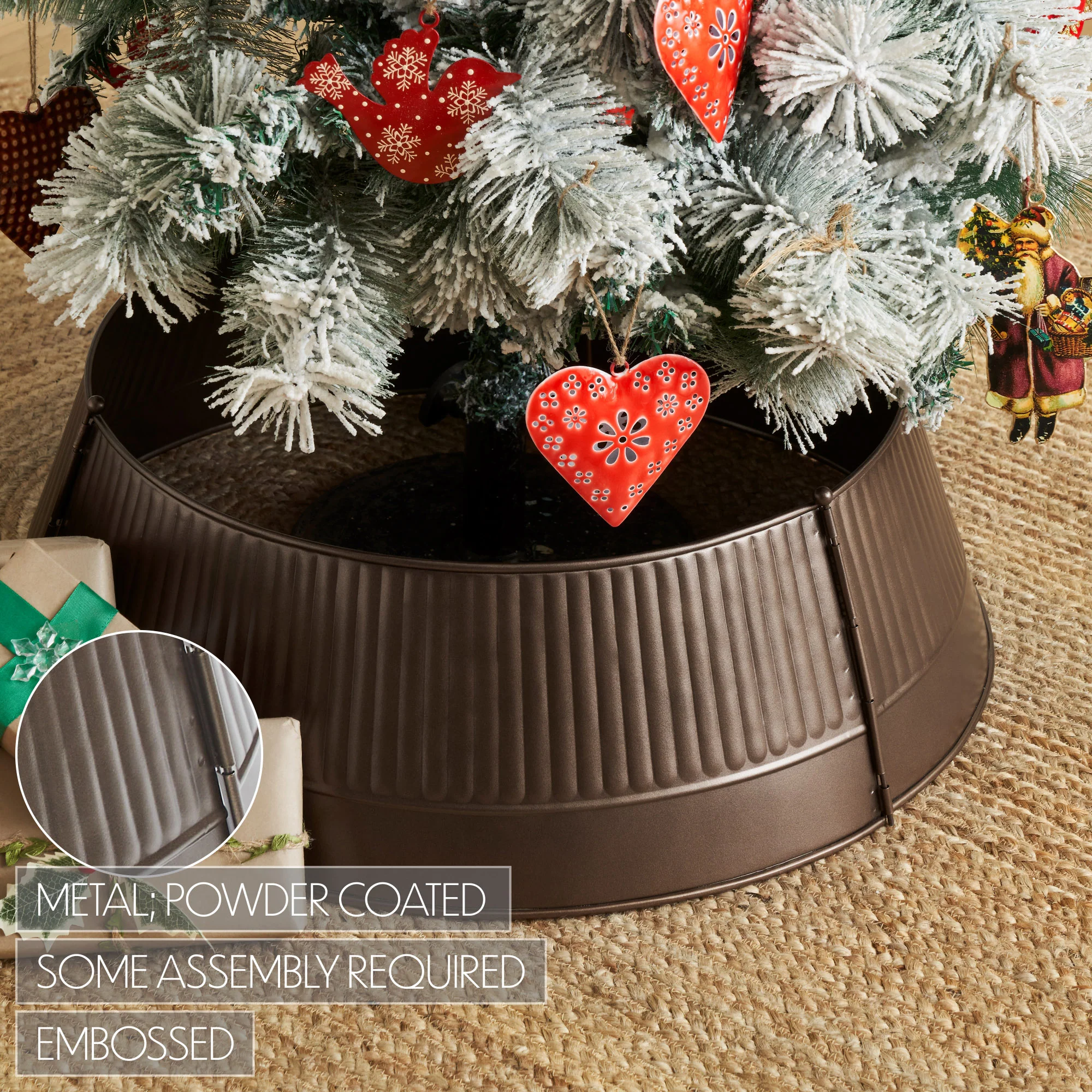 Ribbed Metal Tree Collar Bronze - Image 4