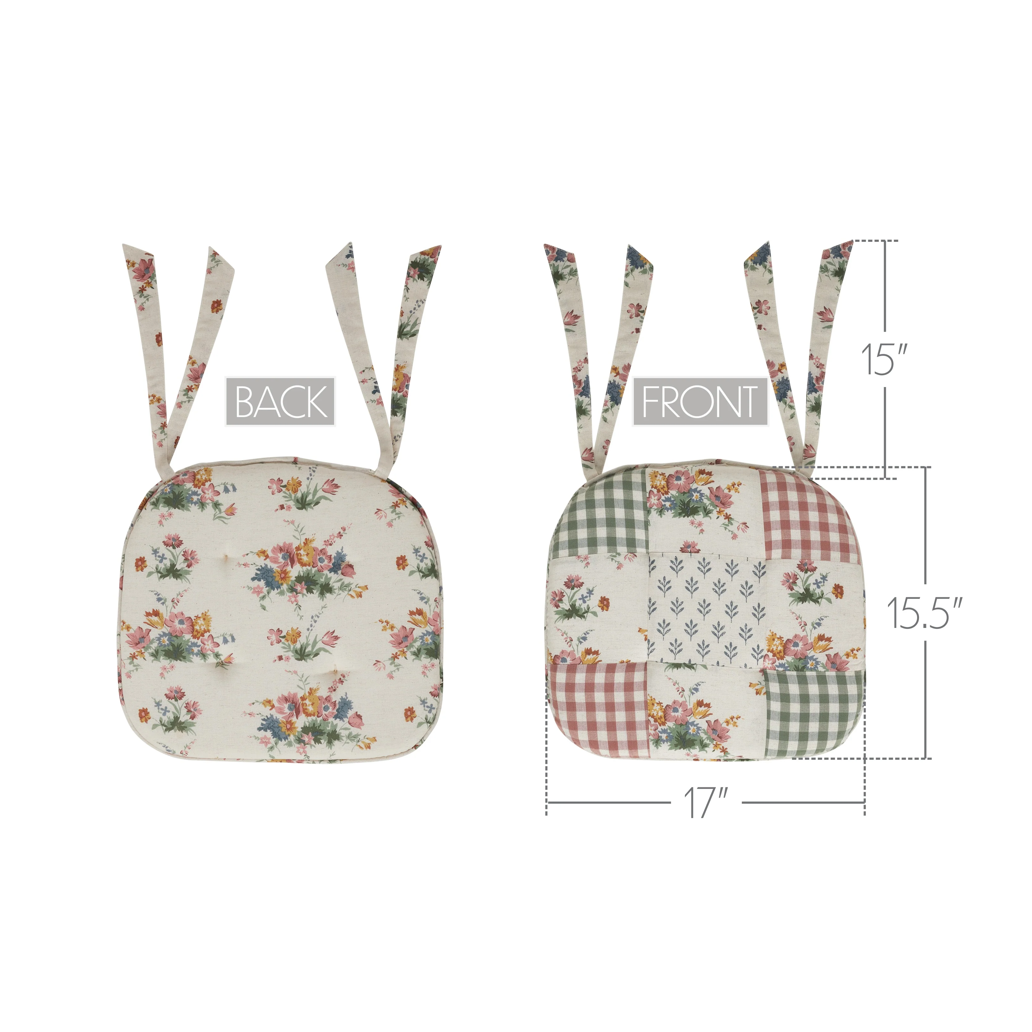 Roselynn Cottage Patchwork Chair Pad - Image 4