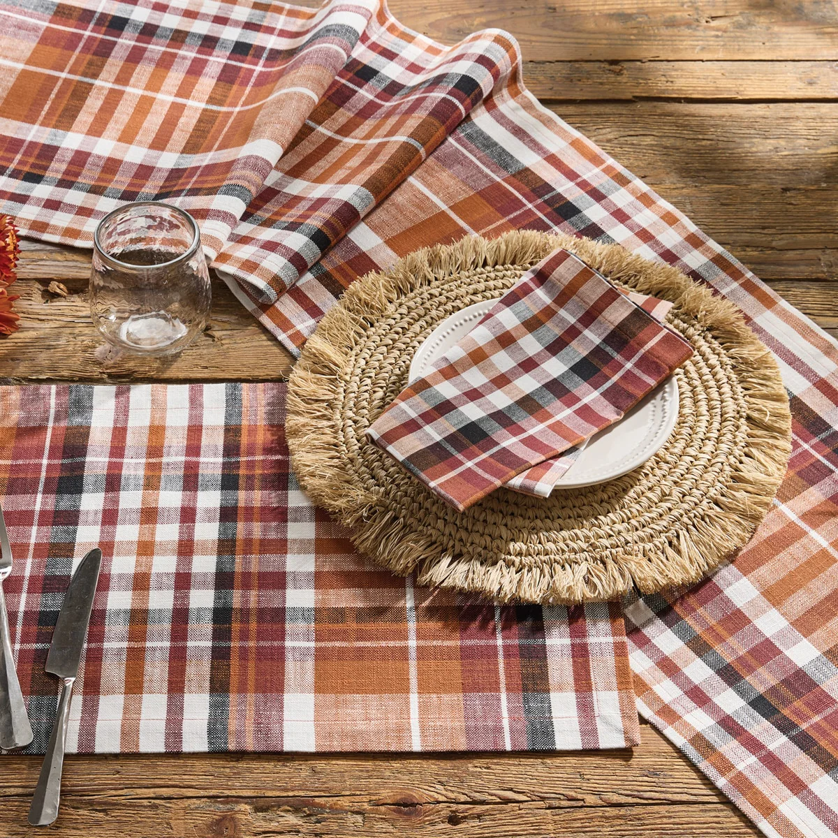 Russell Plaid Table Runner - Image 3