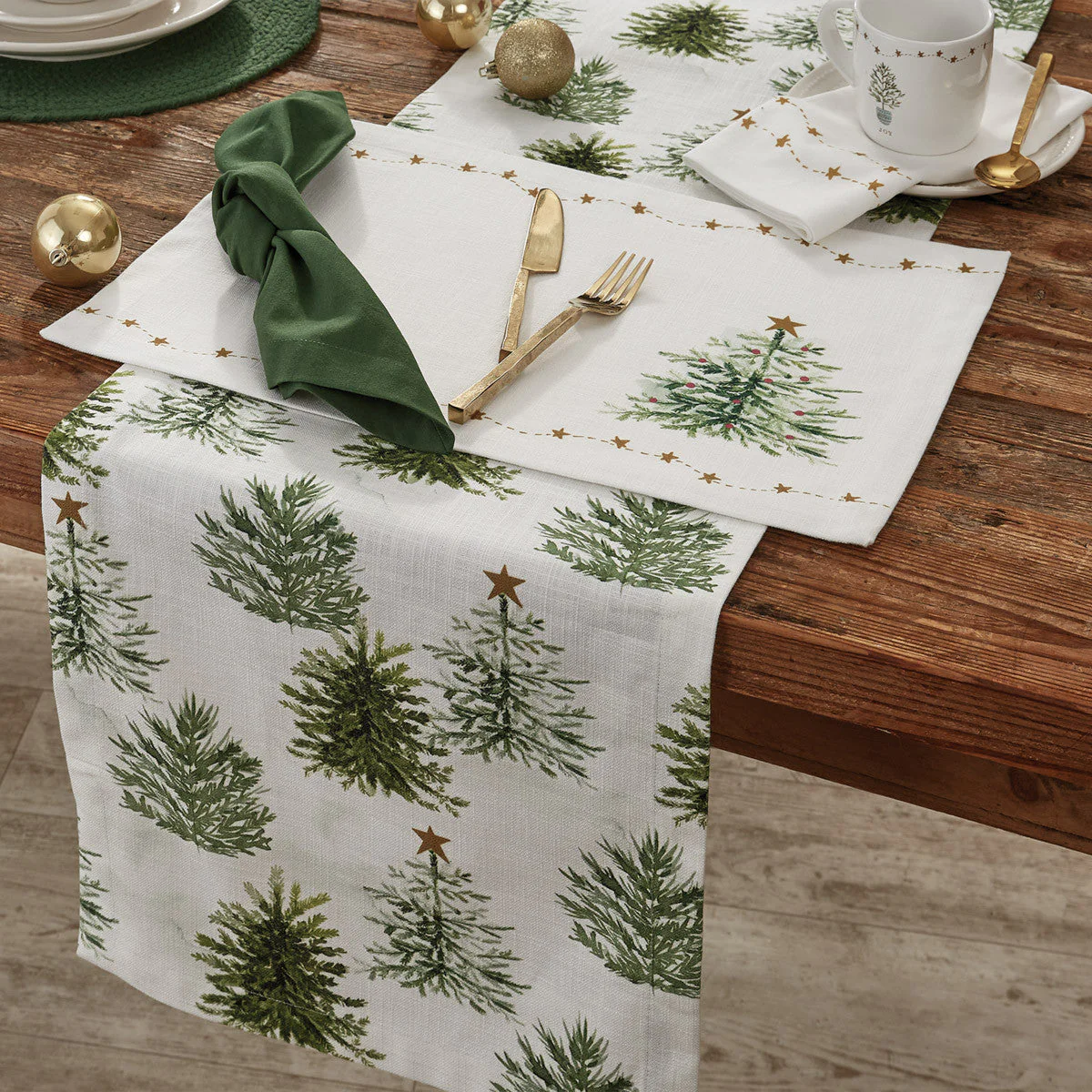 Rustic Trees Christmas Stars Placemats