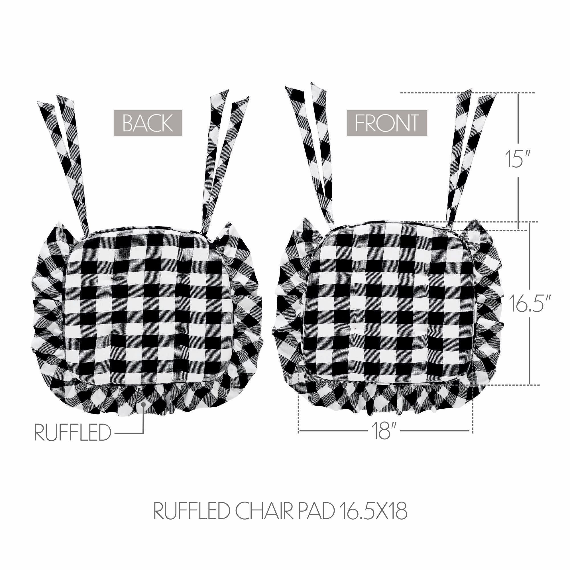 Sable Ann Check Ruffled Chair Pad - Image 2