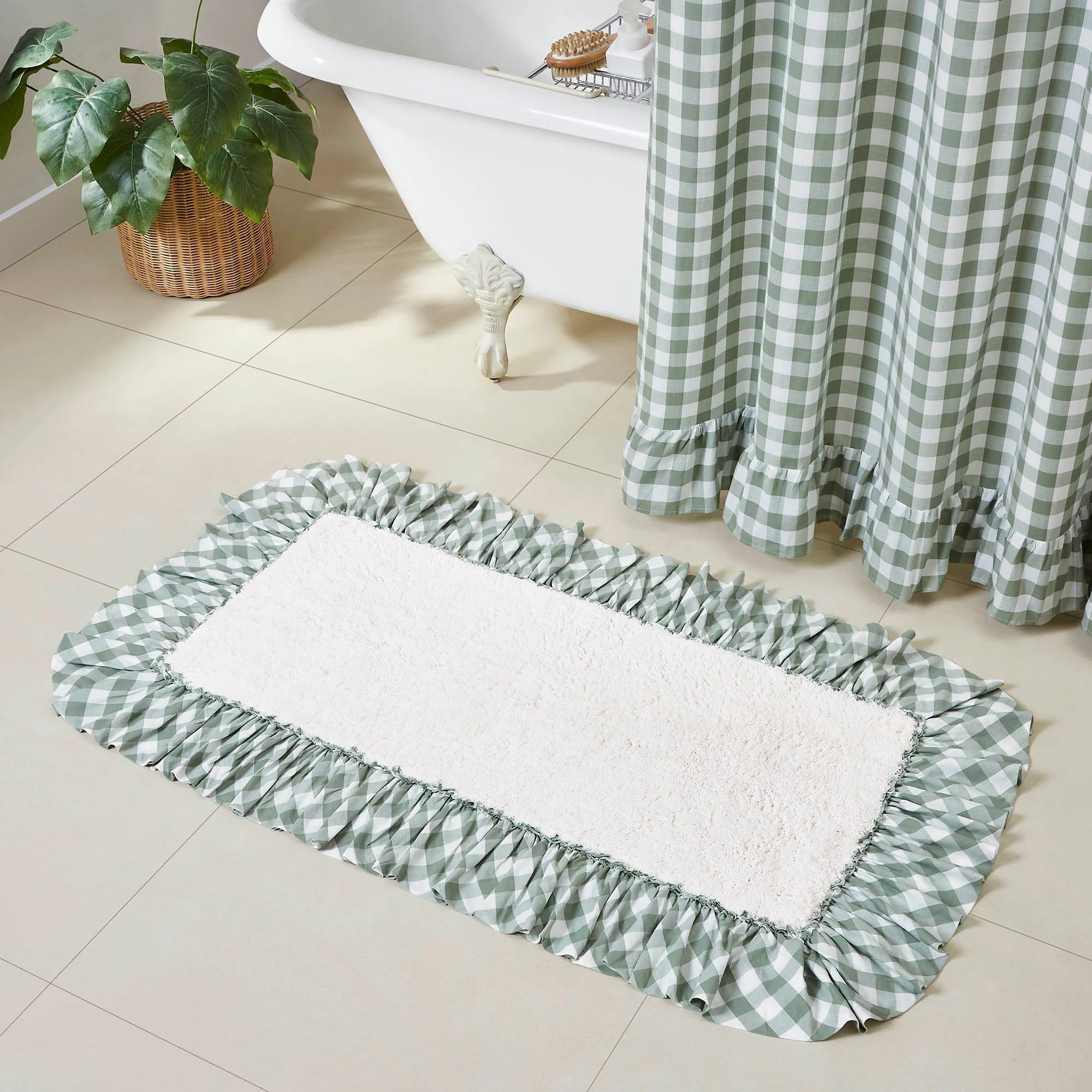 Sage Ann Buffalo Check Bath Mat