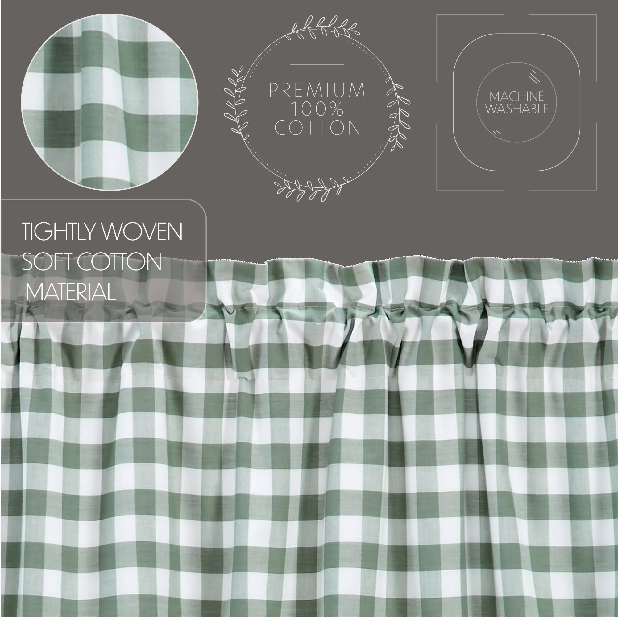 Sage Ann Buffalo Check Valance - Image 6