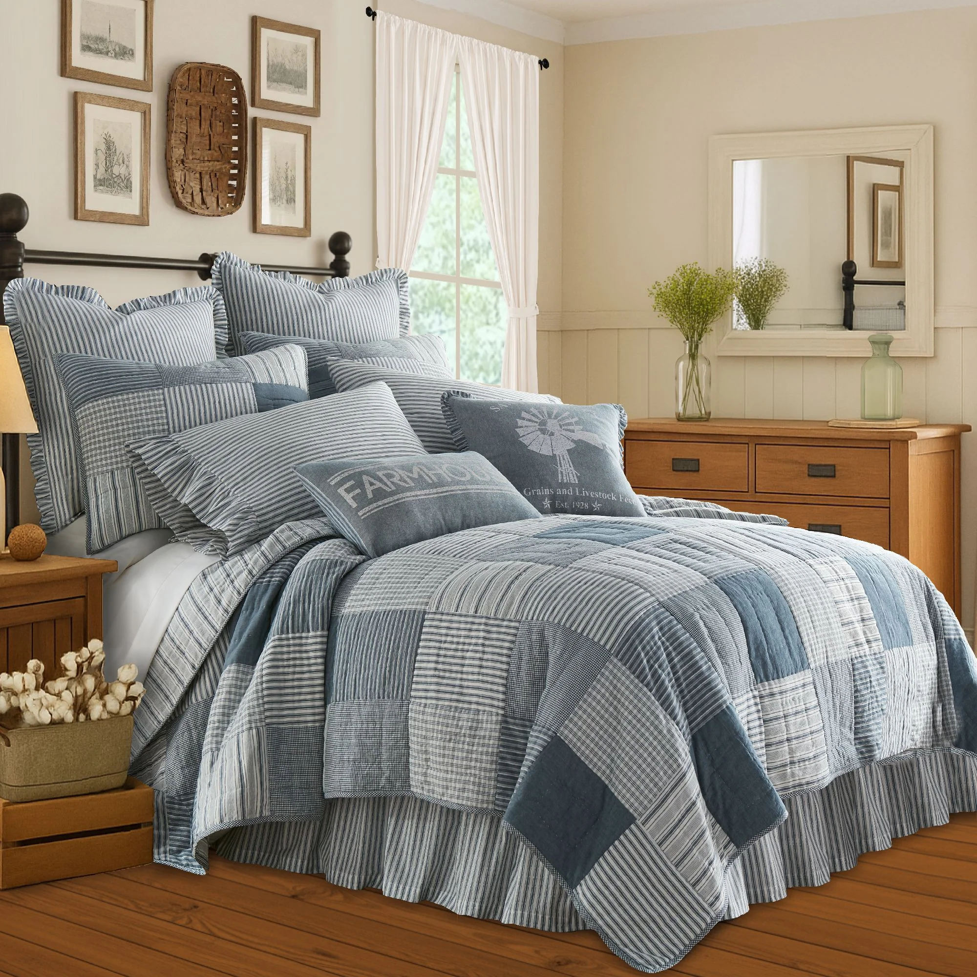 Farmstead Blue Quilt - Image 2