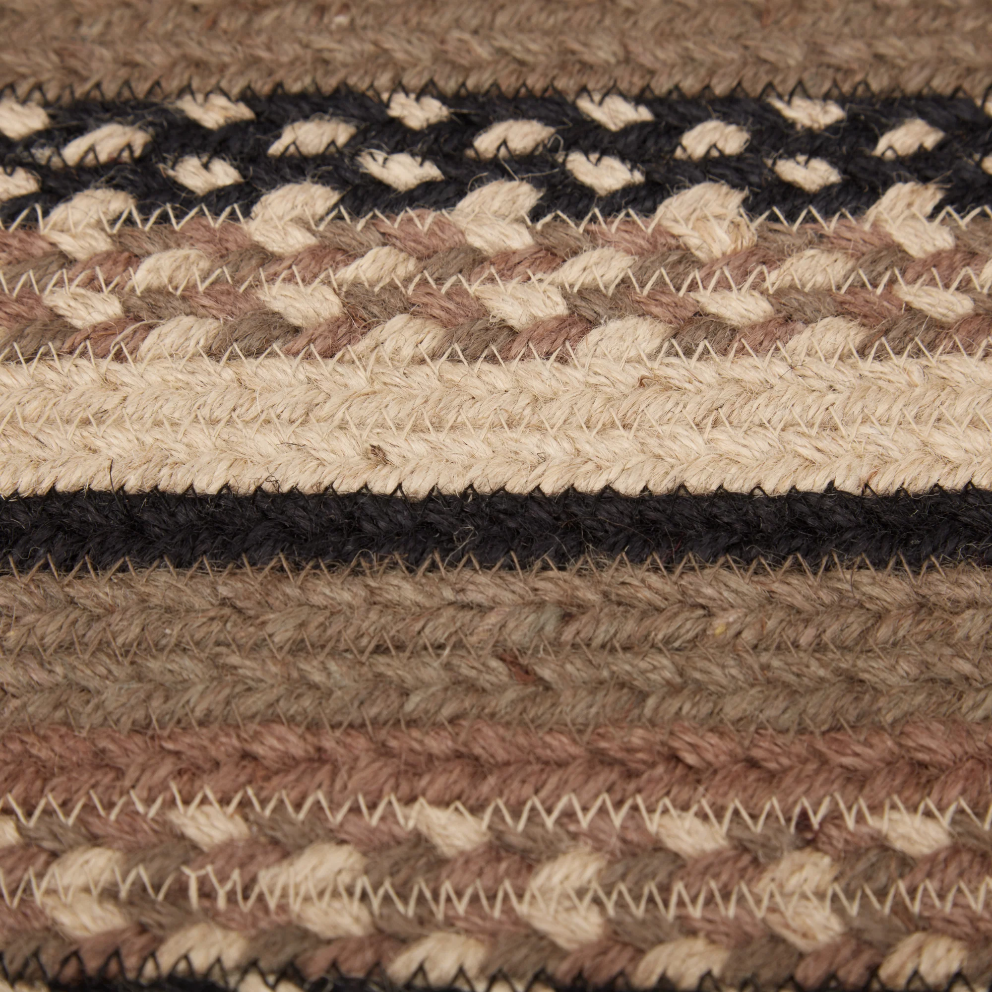 Farmstead Charcoal Collection Braided Rugs - Oval - Image 9