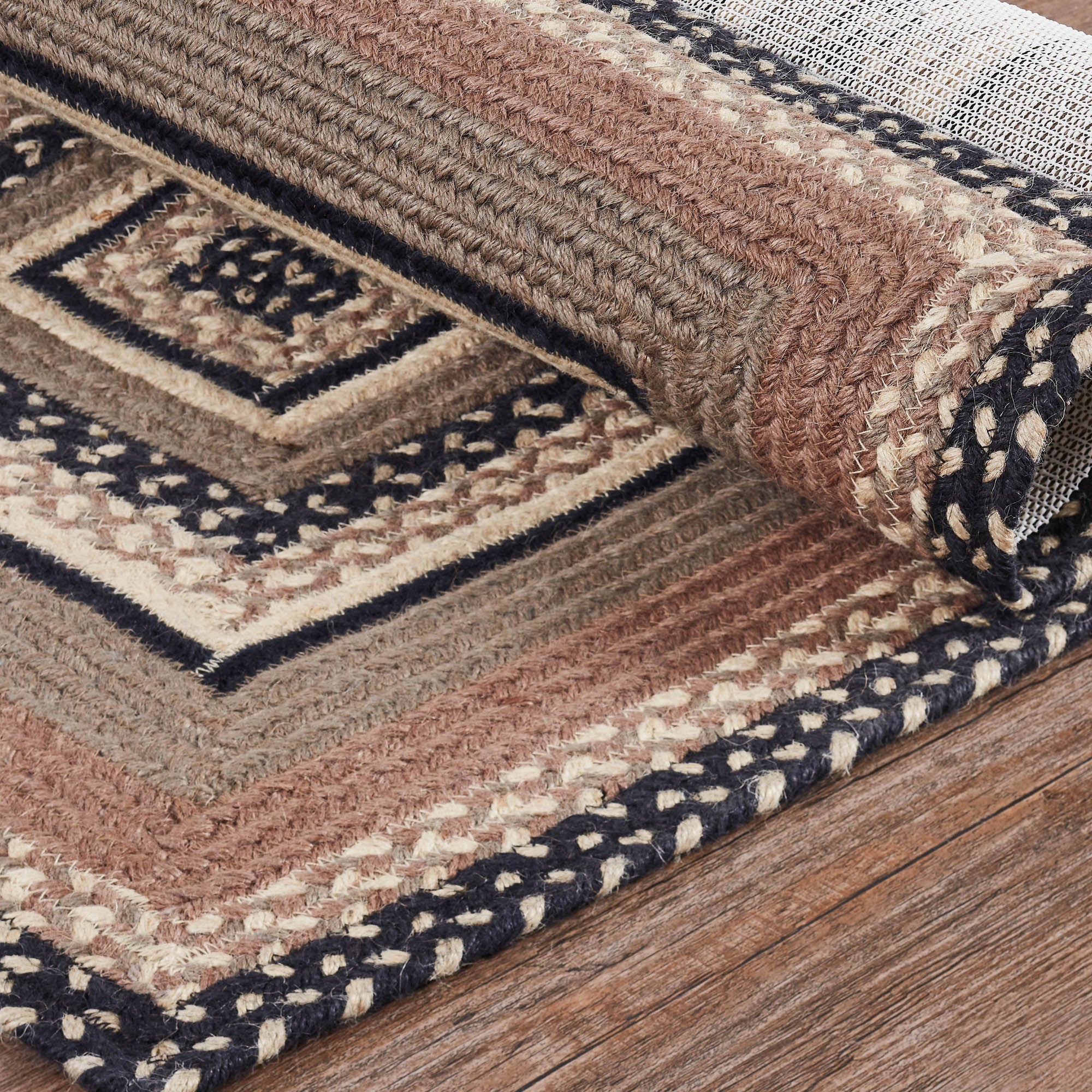 Farmstead Charcoal Collection Braided Rugs - Rectangle - Image 10