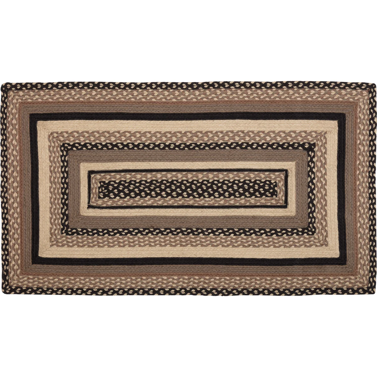Farmstead Charcoal Collection Braided Rugs - Rectangle - Image 14