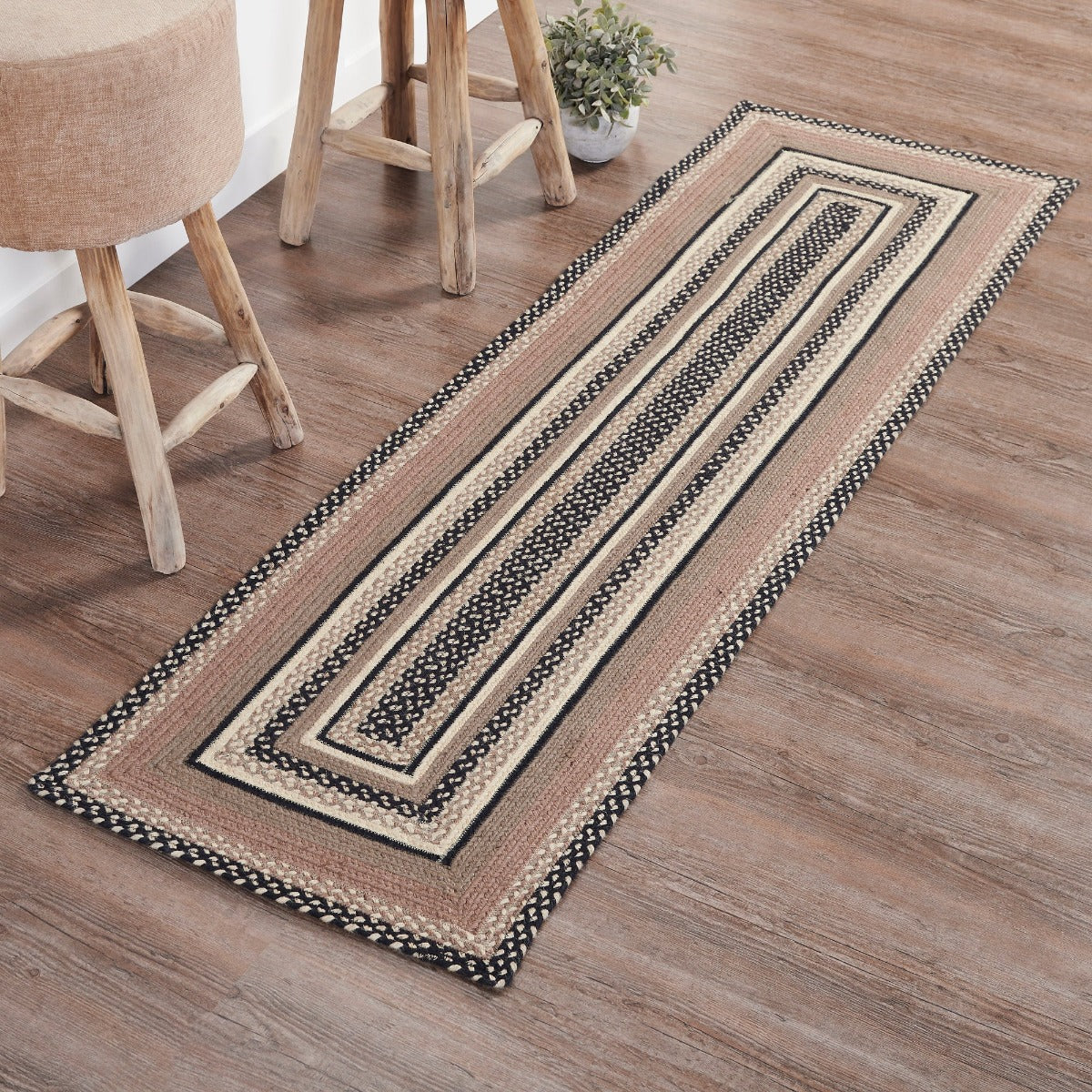 Farmstead Charcoal Collection Braided Rugs - Rectangle - Image 7