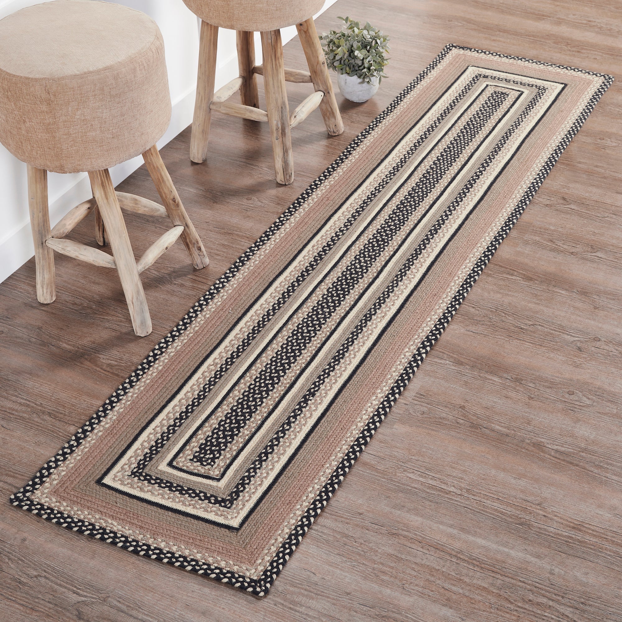 Farmstead Charcoal Collection Braided Rugs - Rectangle - Image 8