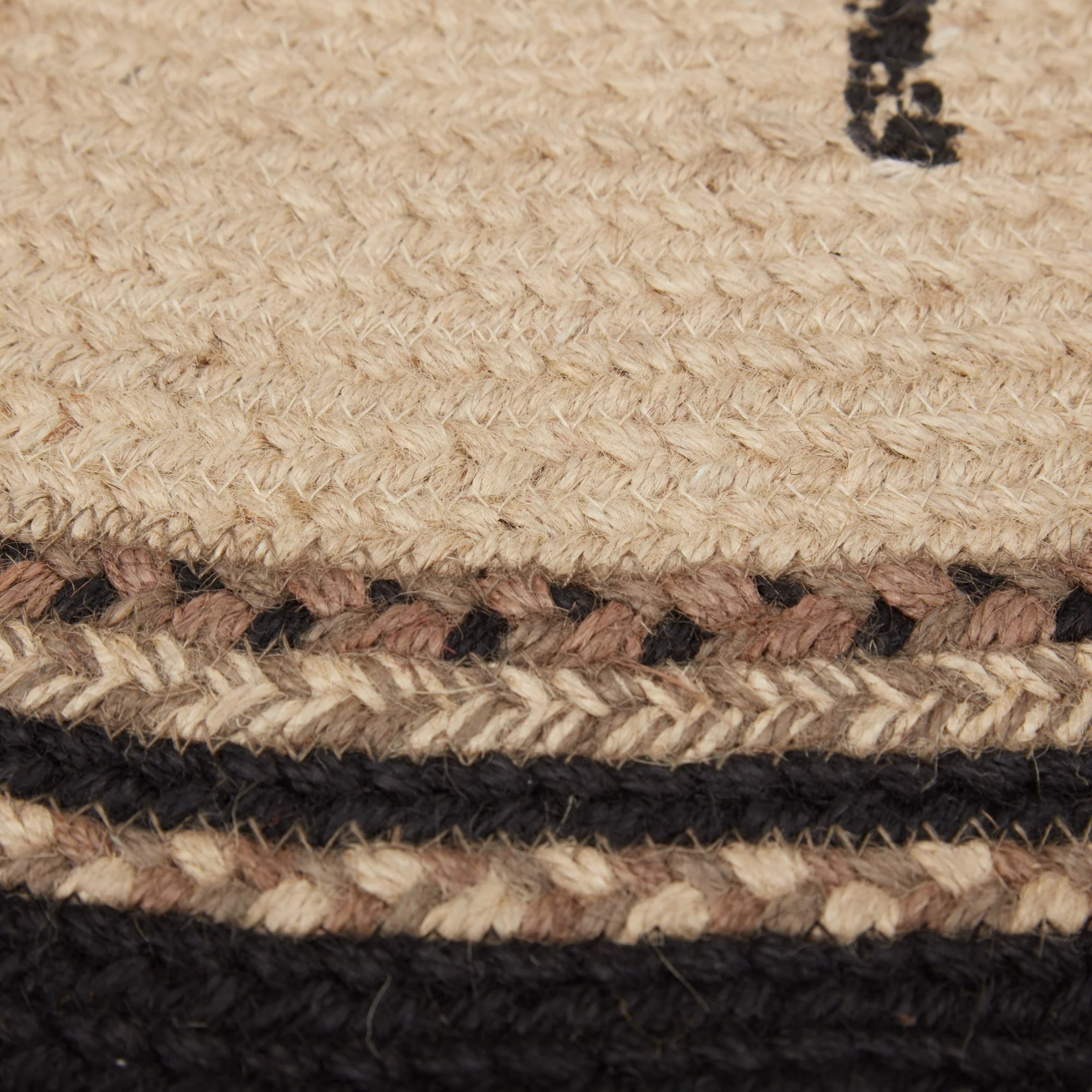 Farmstead Charcoal Cow Braided Half Circle Rug - Image 7