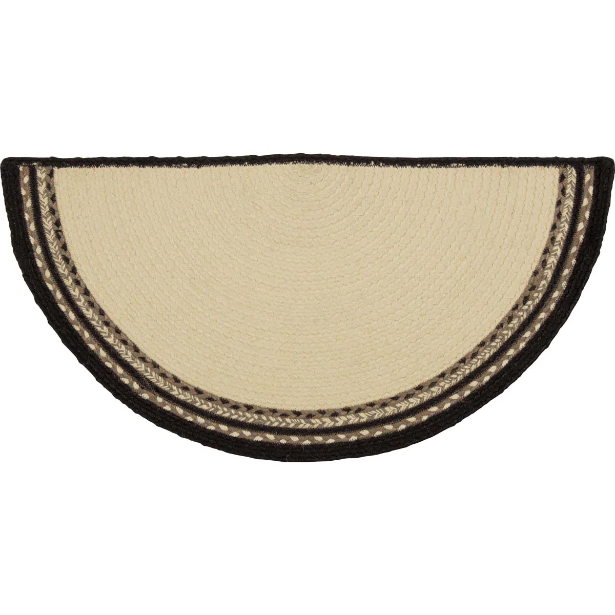 Farmstead Charcoal Cow Braided Half Circle Rug - Image 9