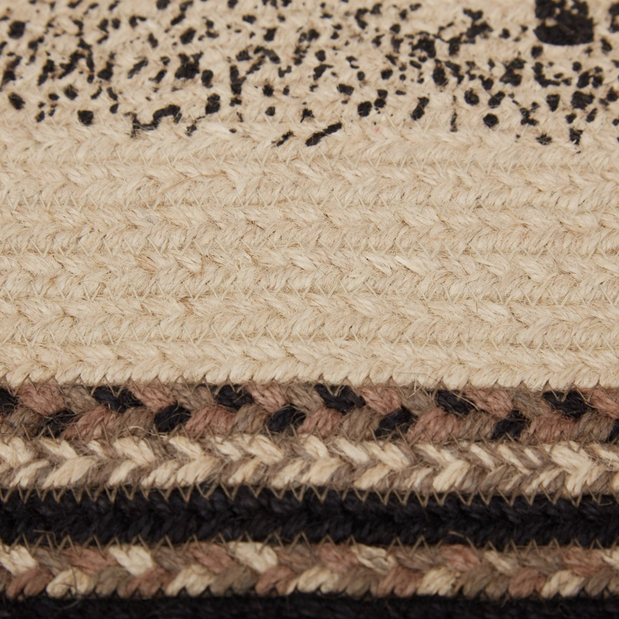 Farmstead Charcoal Cow Braided Oval Rug - Image 6