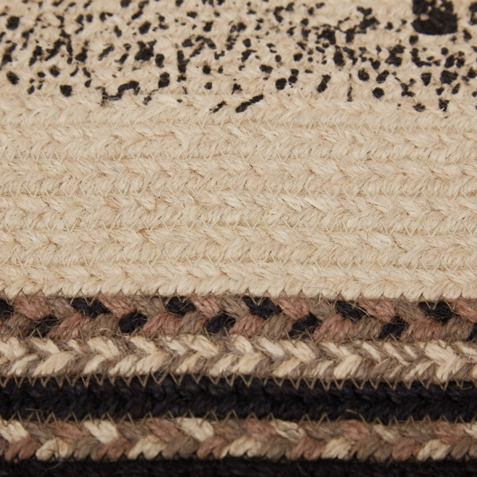 Farmstead Charcoal Pig Braided Oval Rug - Image 6