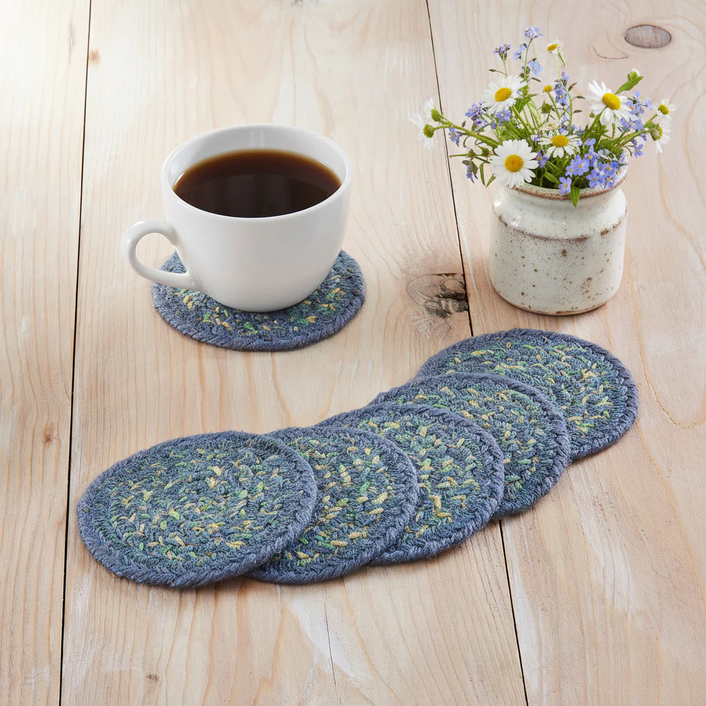Sea Glass Braided Coasters