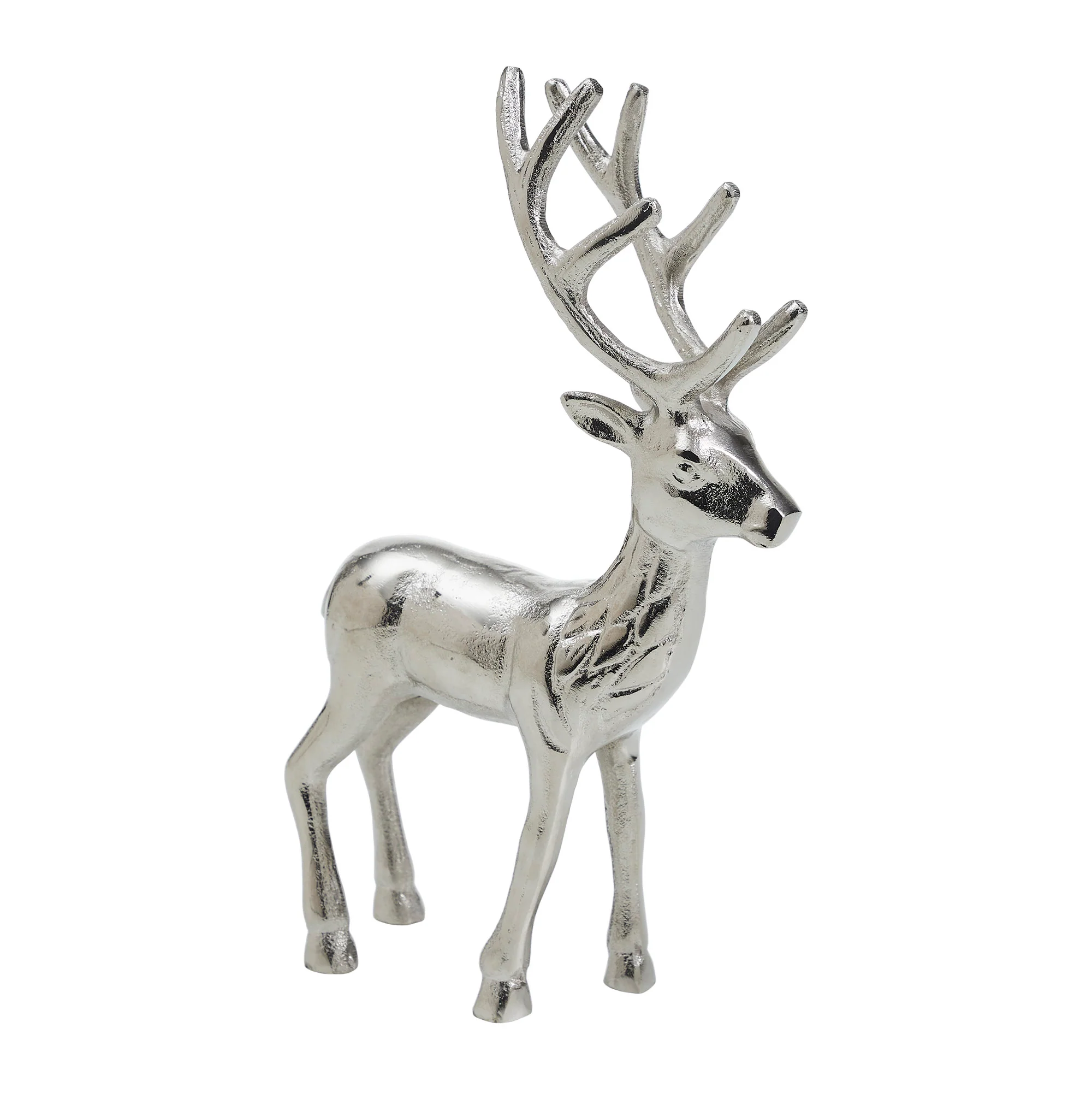 Shiny Silver Reindeer Figurine - Image 2