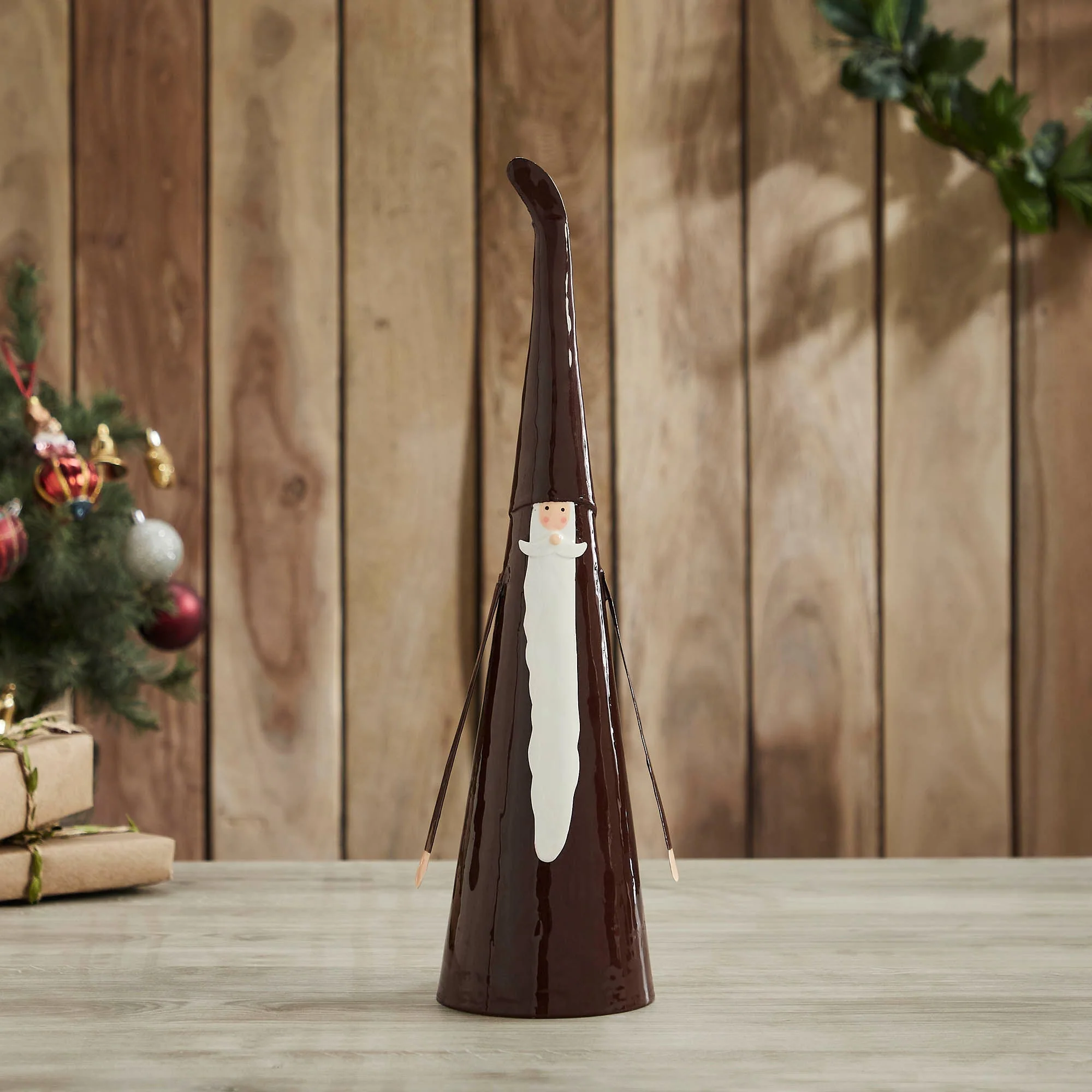 Skinny Santa Metal Figurine