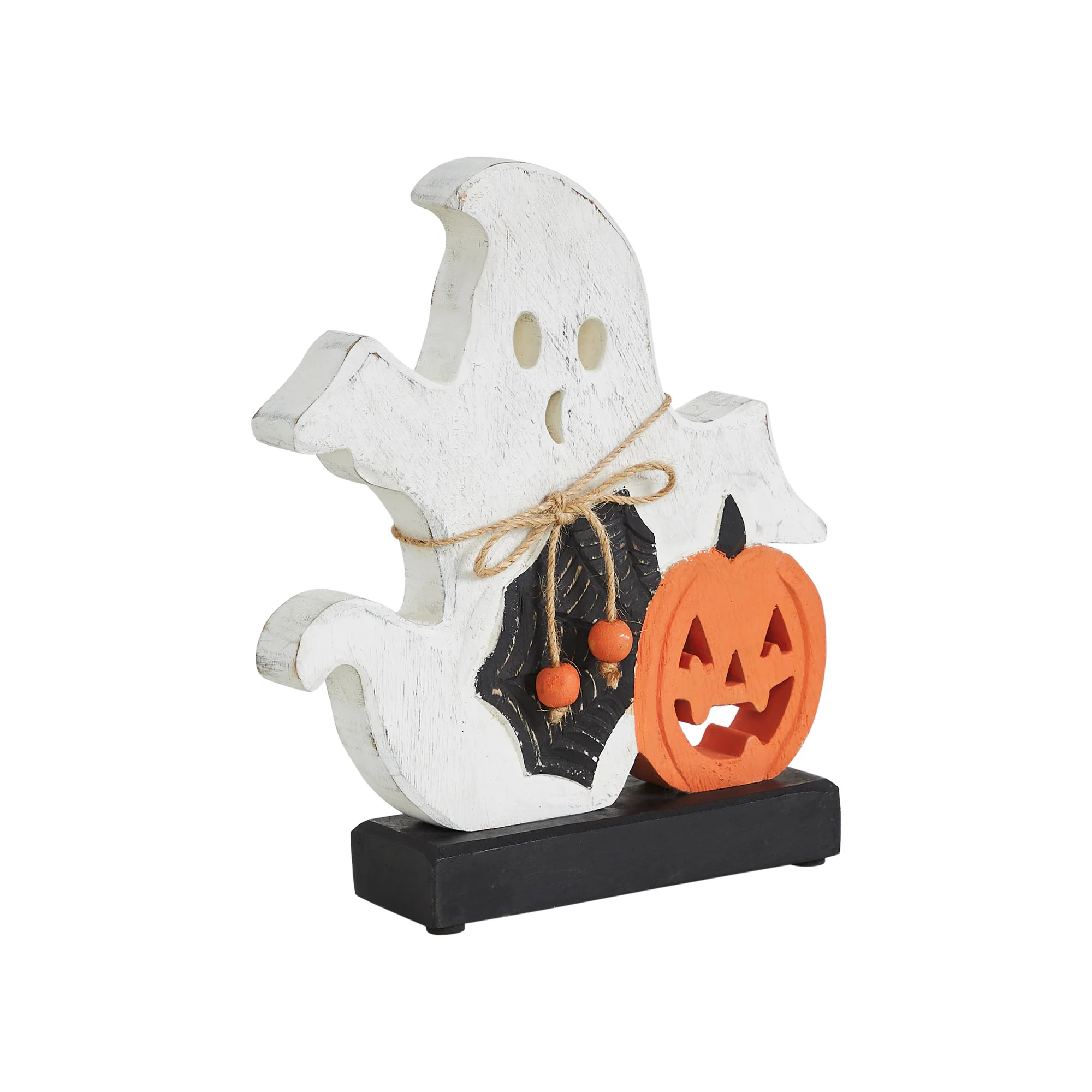 Spooky Jack-O-Lantern Wooden Ghost - Image 4