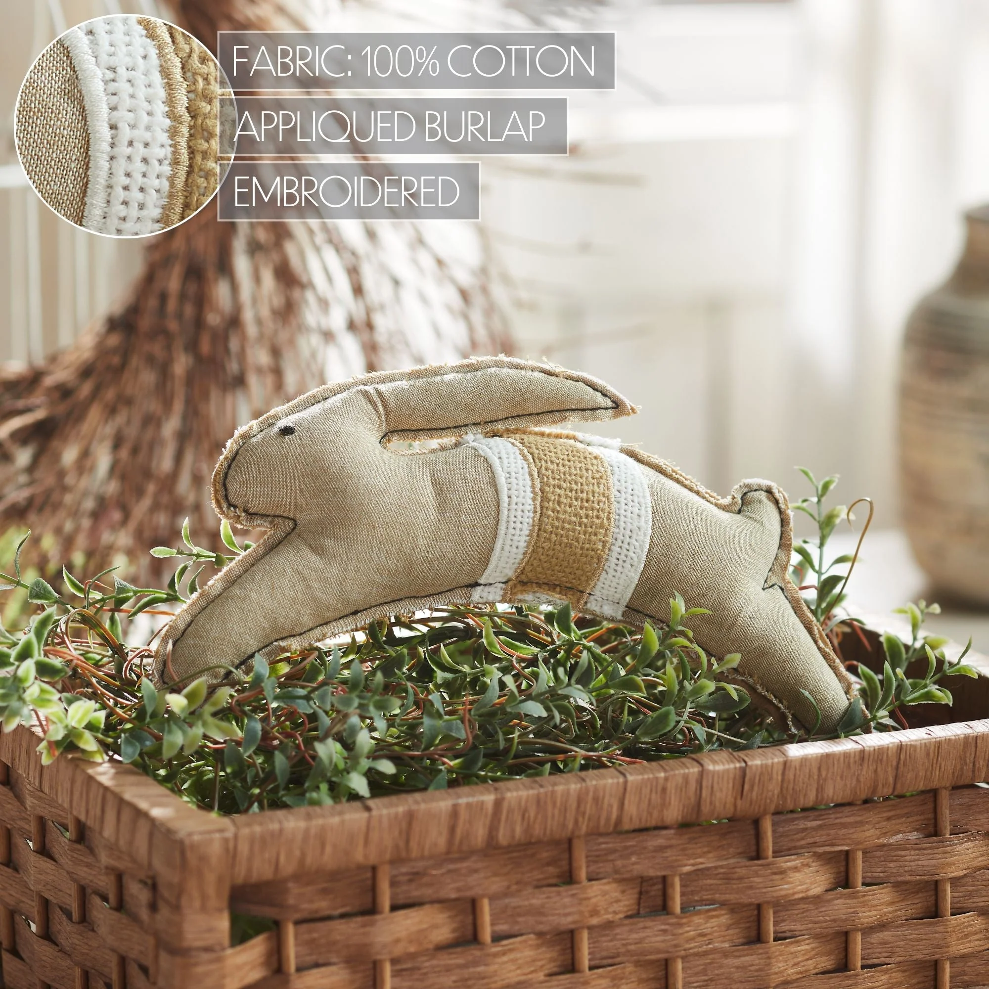 Spring In Bloom Leaping Bunny Pillow - Image 3