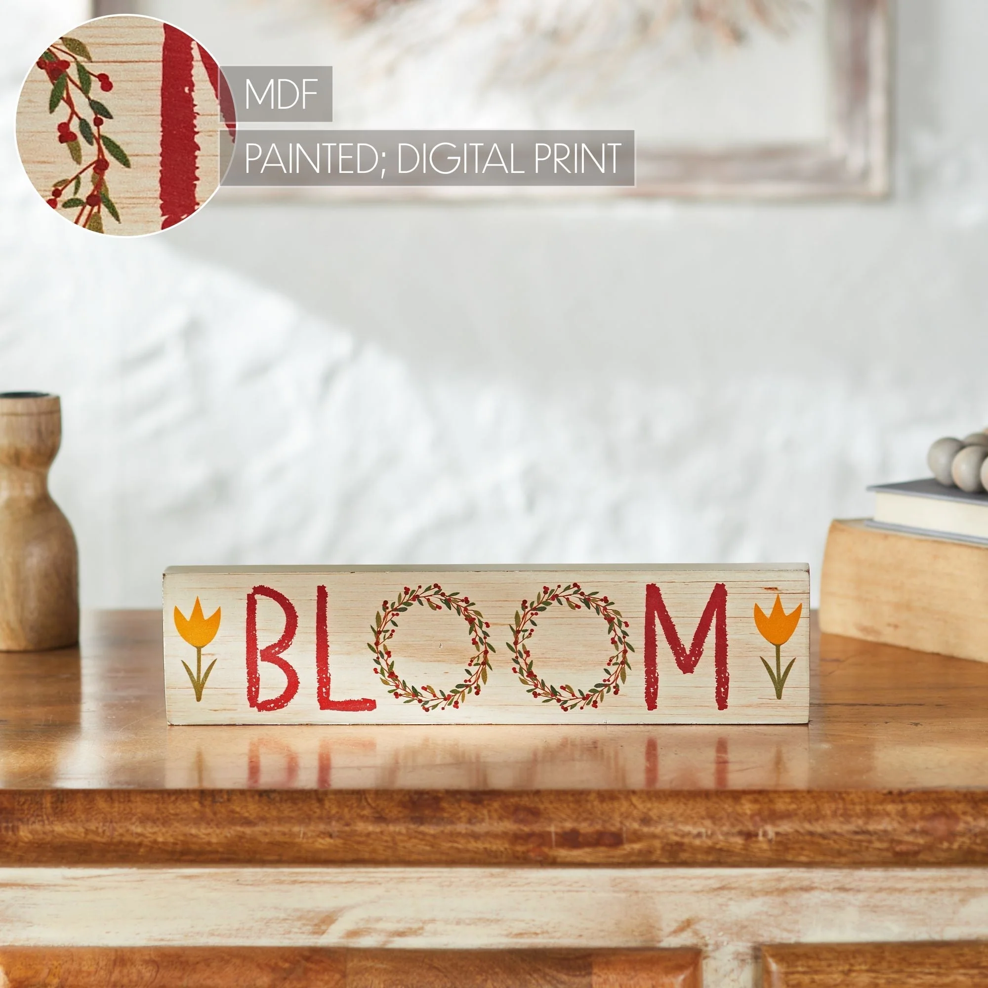 Spring In Bloom Tulips & BLOOM Wall Sign - Image 3