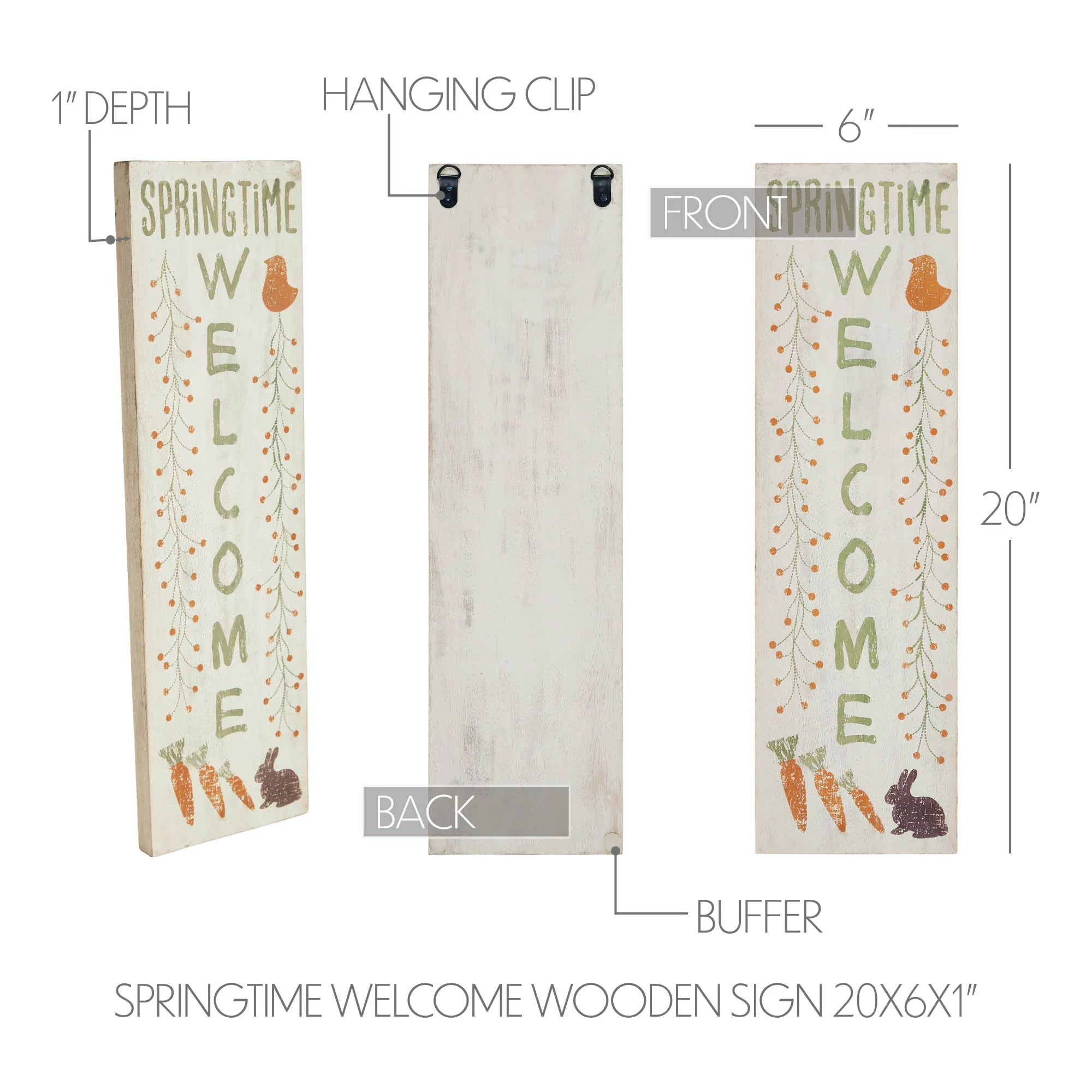 Springtime Welcome Wooden Sign - Image 3