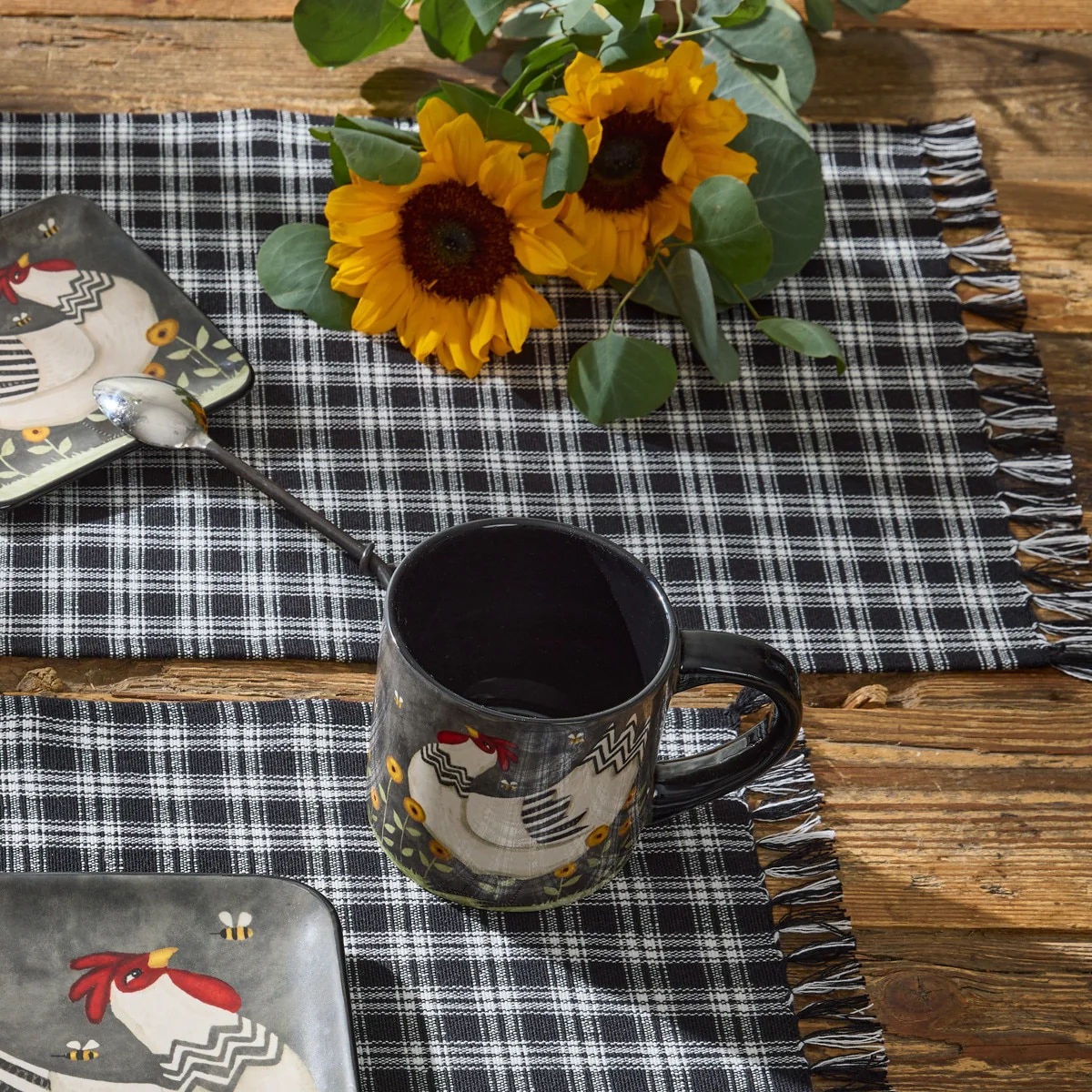 Stanton Black Table Runner