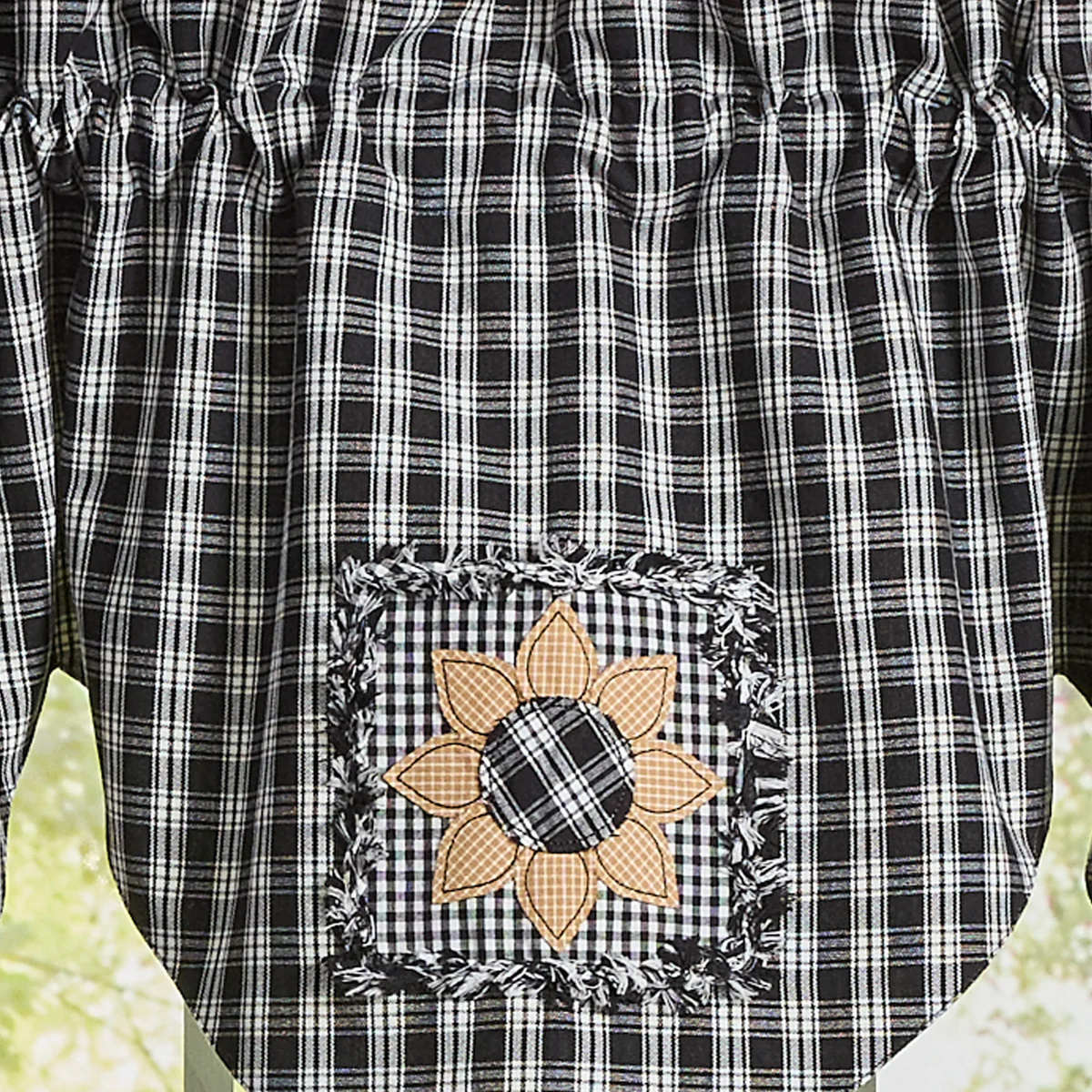 Stanton Black Sunflower Point Valance - Image 2