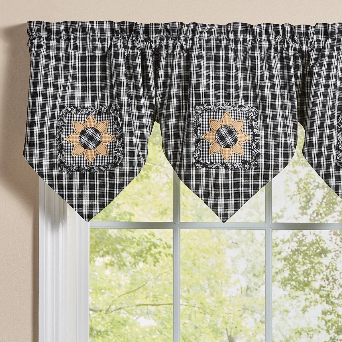 Stanton Black Sunflower Point Valance - Image 3