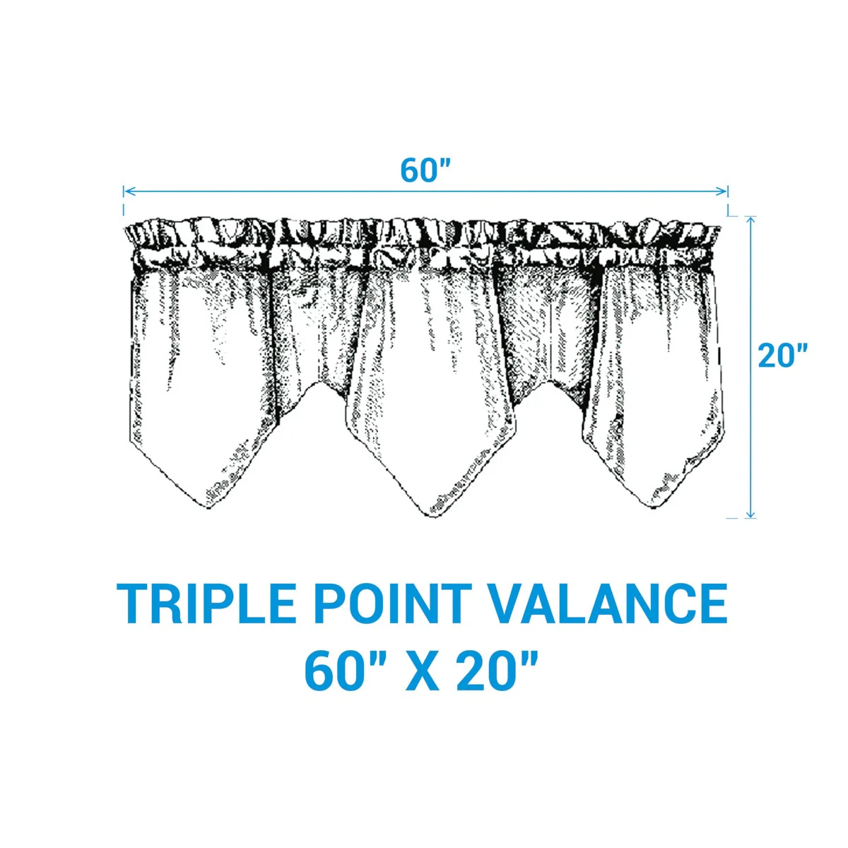 Stanton Black Sunflower Point Valance - Image 4