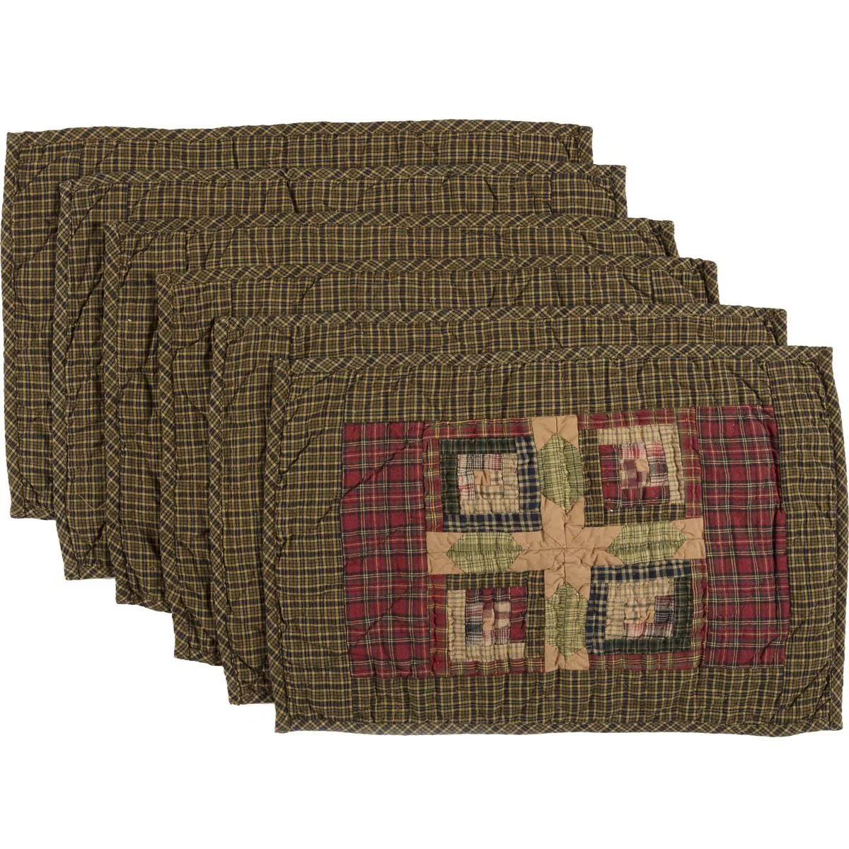 Cabin Patchwork Quilted Placemats - Set of 6 - Image 6
