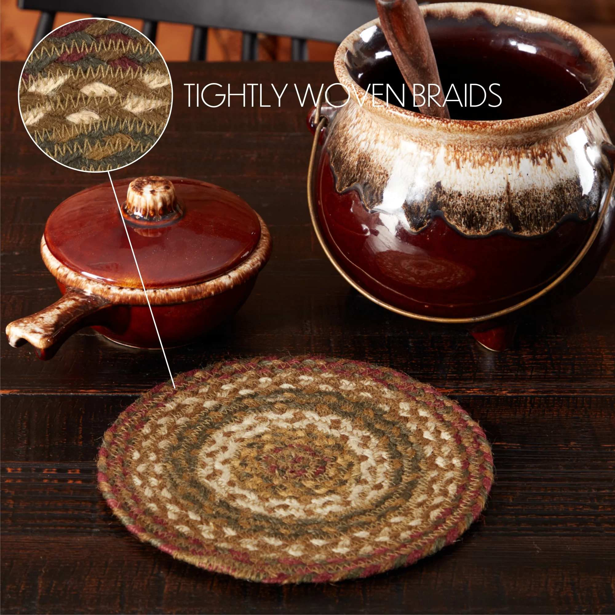 Cabin Patch Braided Trivet - Image 4
