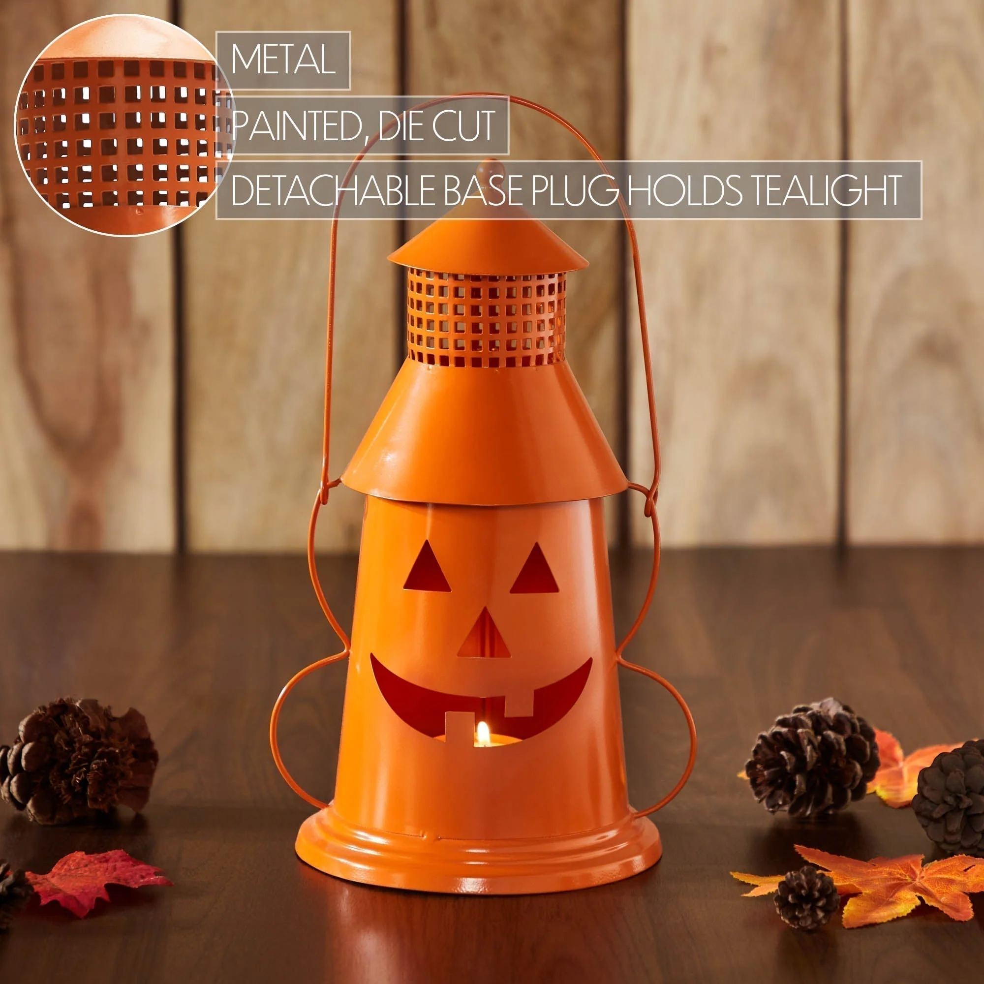 Tealight Holder Halloween Lantern - Orange - Image 6