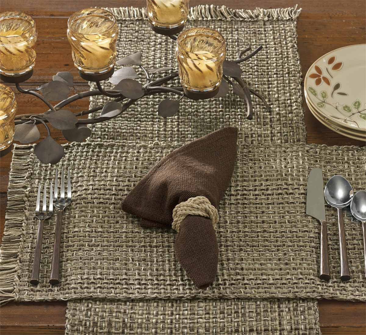 Tweed Espresso Table Runners - Image 2
