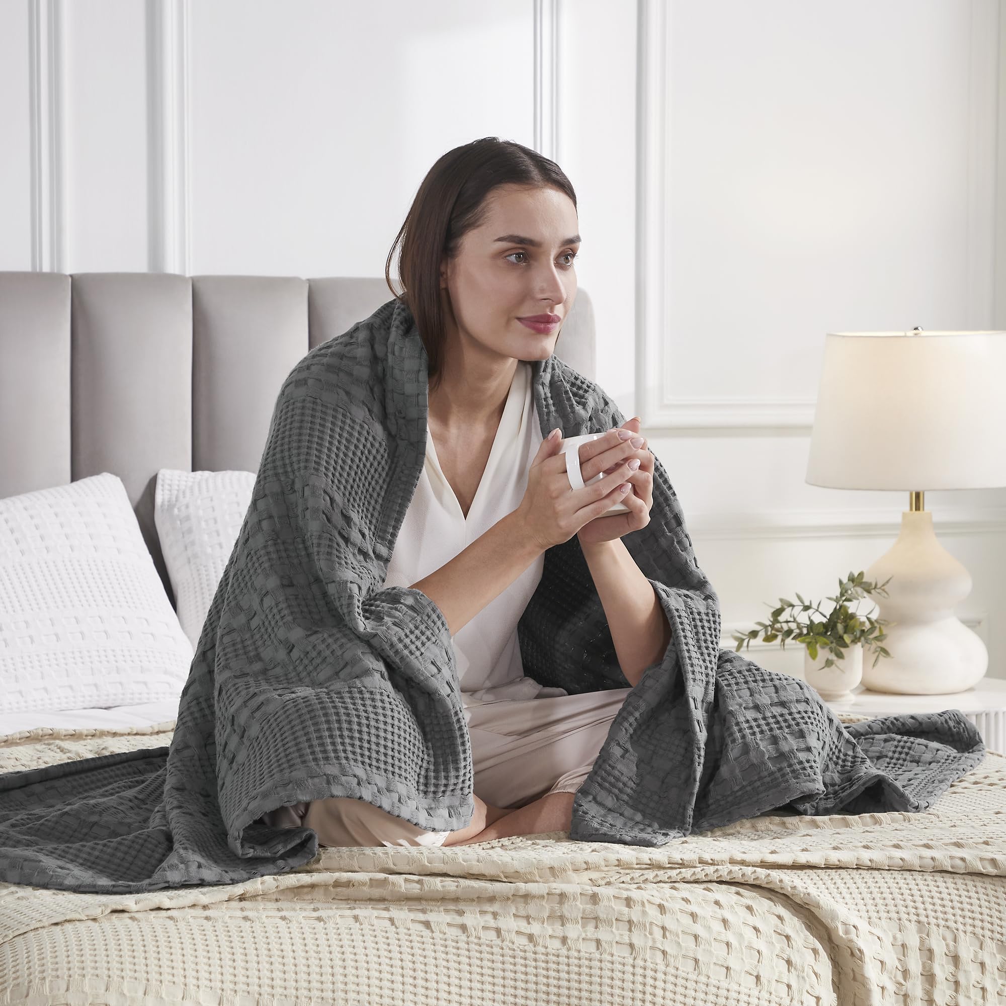 Weaverton Dark Gray Throw - Image 7