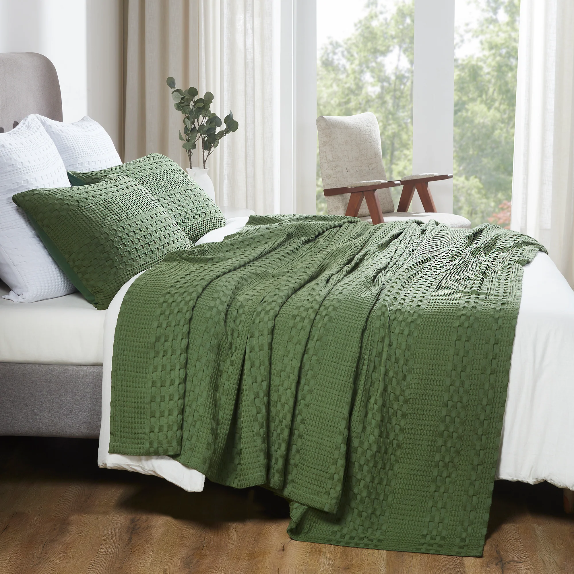 Weaverton Olive Green Blanket