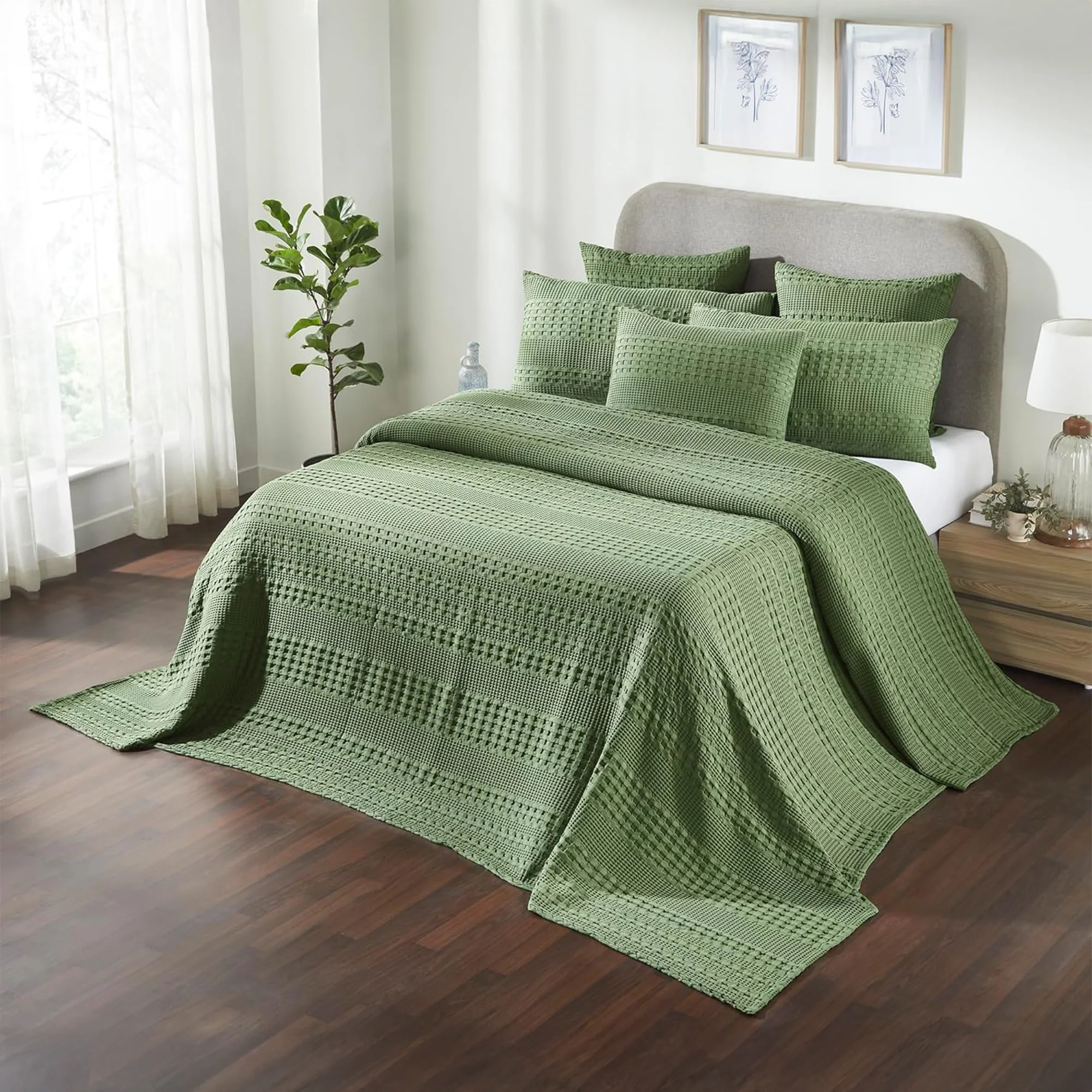Weaverton Olive Green Blanket - Image 2
