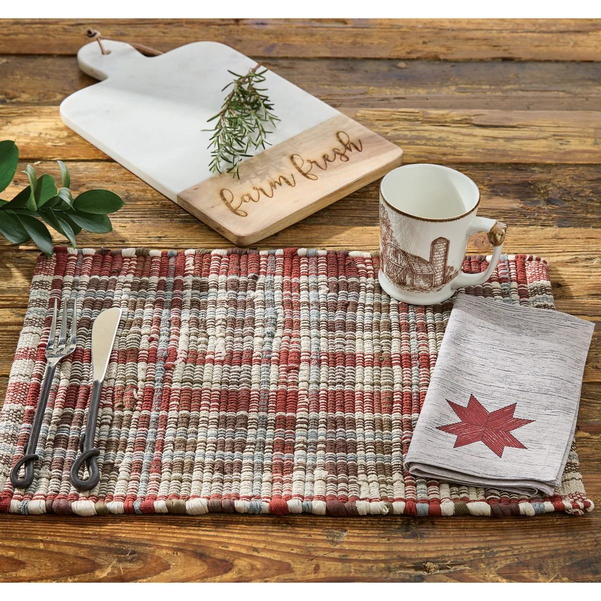 Weathered Barnboard Star Cloth Napkins - Image 2