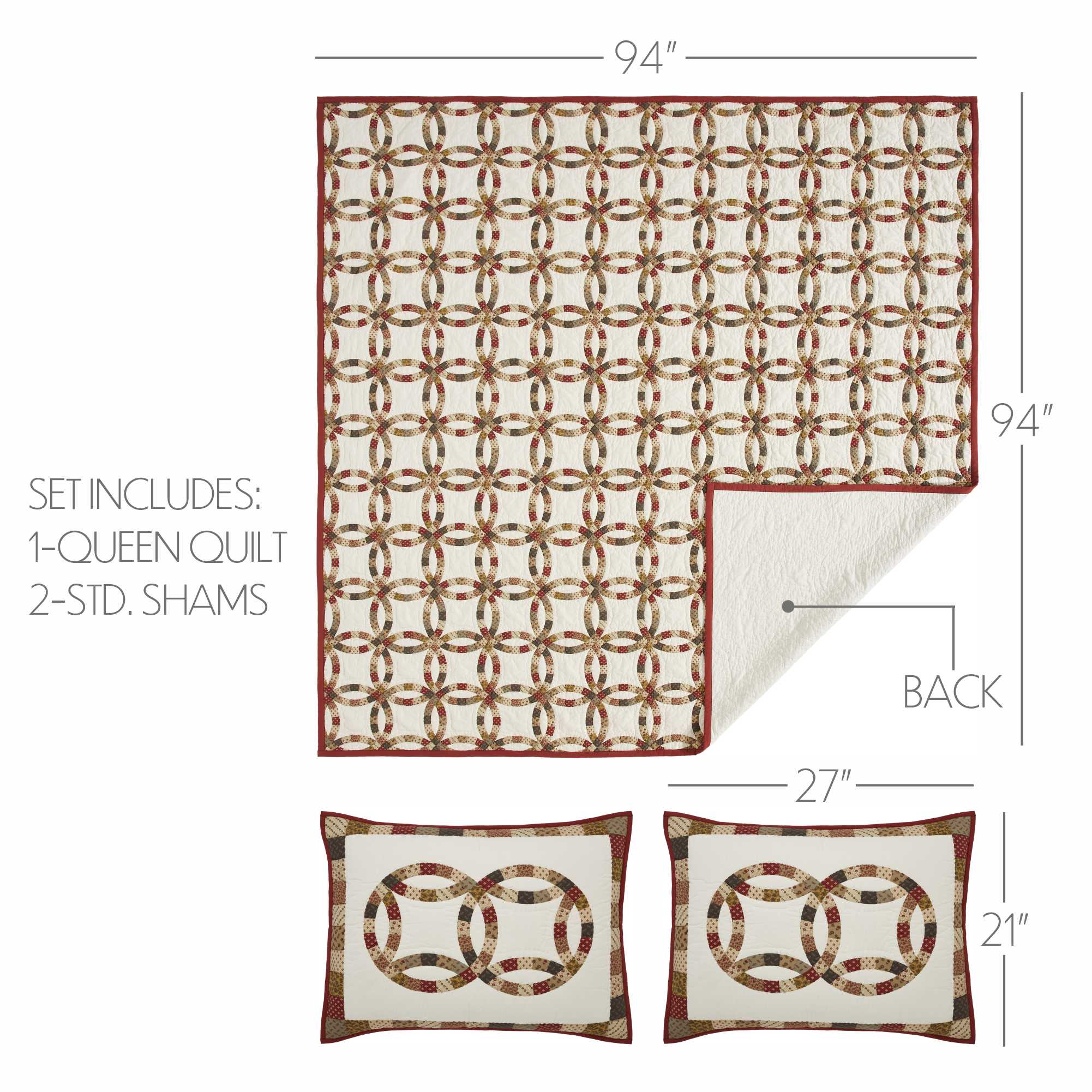 Wedding Rings Quilt Set - Image 9