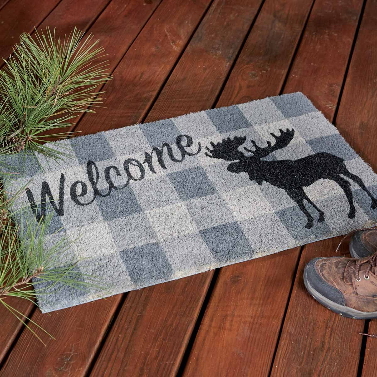 Welcome Moose Door Mat