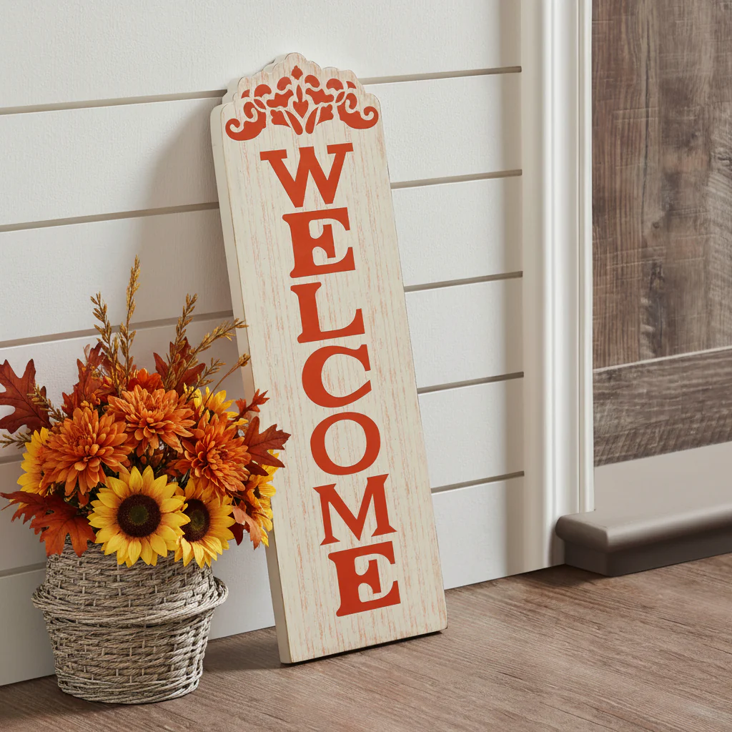 Fall Welcome Wooden Sign