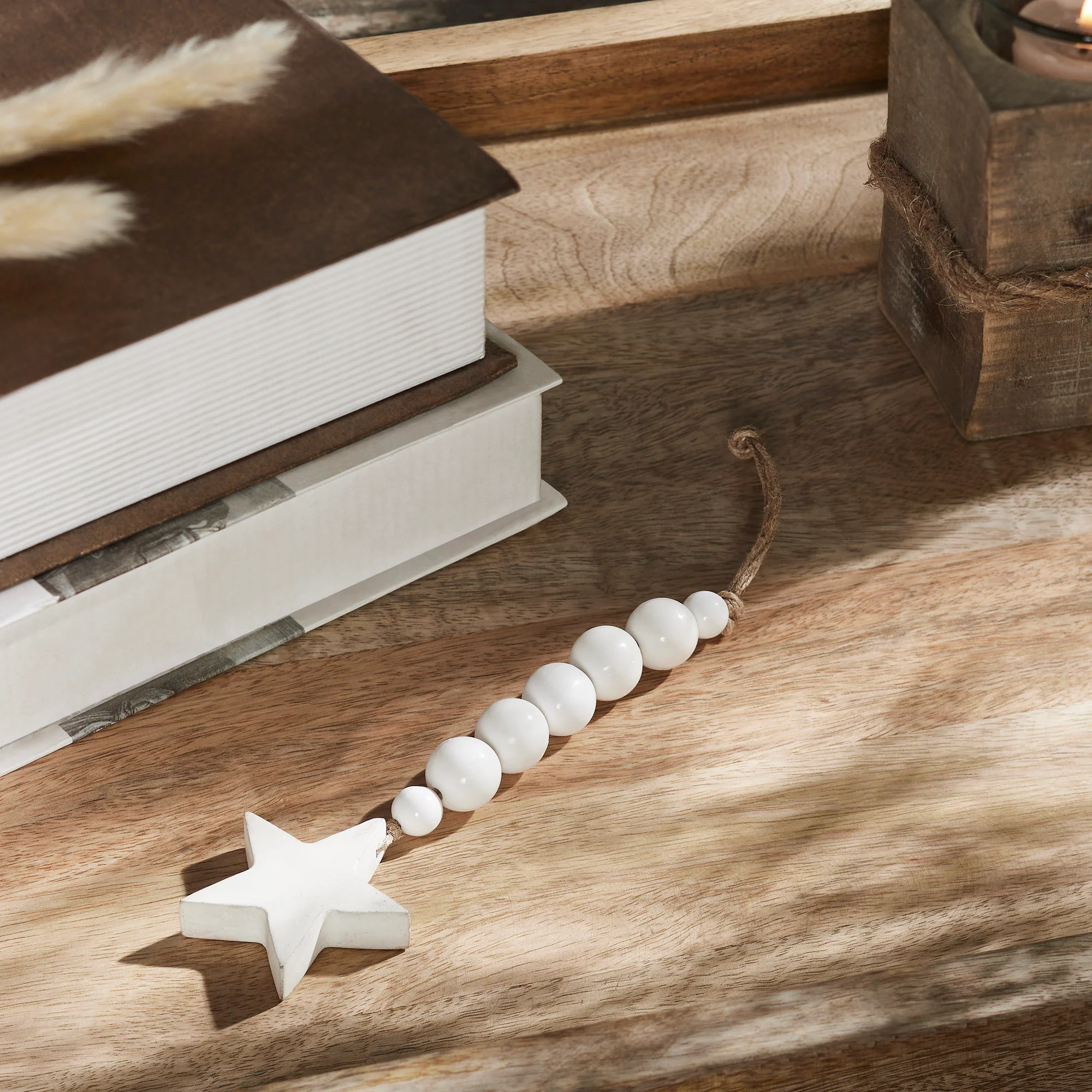 White Beads & Star Ornament