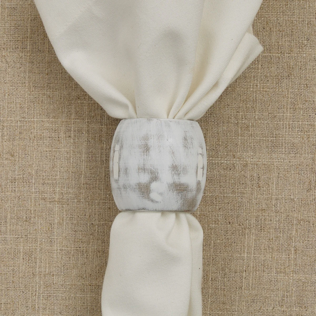 White Washed Cuff Napkin Rings - Image 2