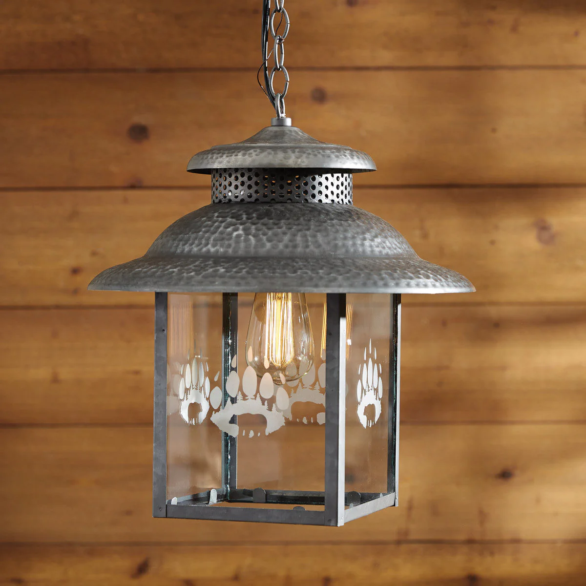 Hammered Bear Claw Pendant Light