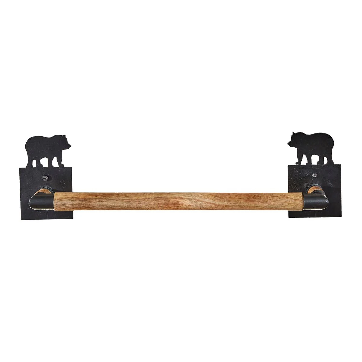 Wood & Iron Bear Towel Bar - Image 2