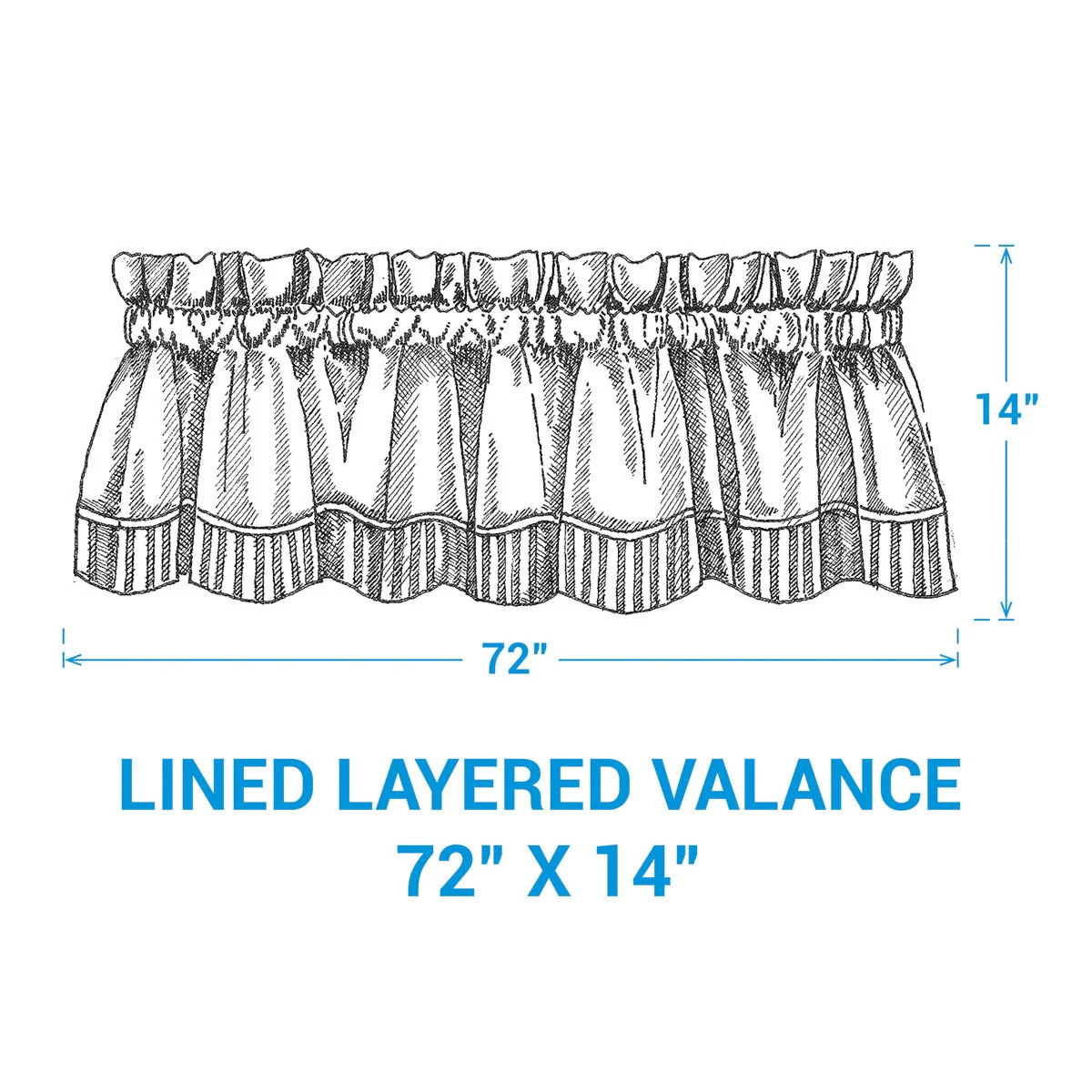 Willowton Plaid Layered Valance - Image 4