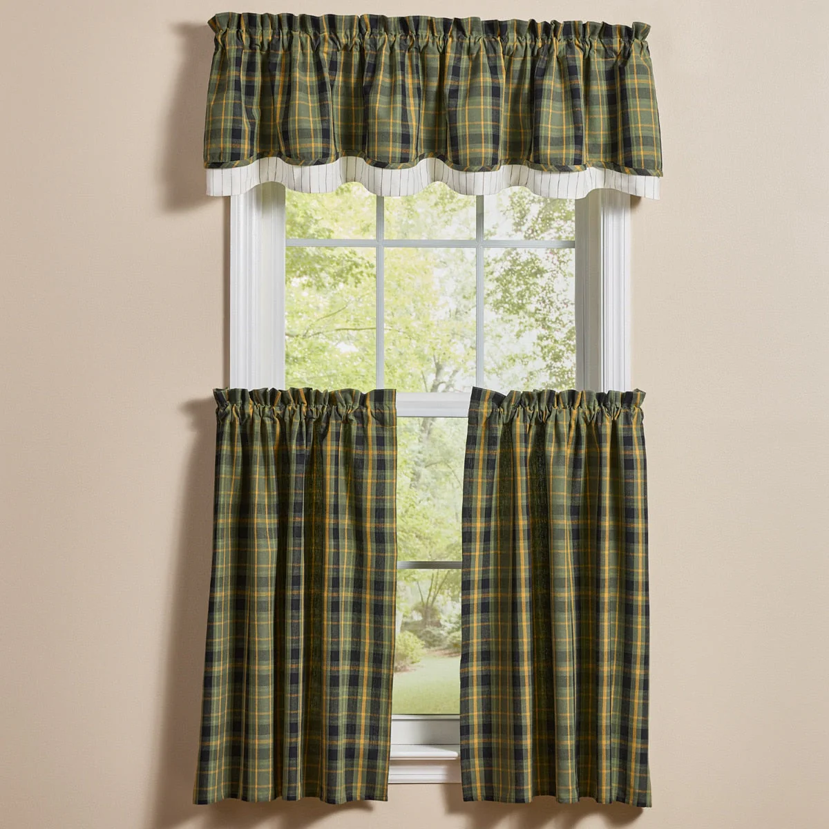 Willowton Plaid Layered Valance - Image 5